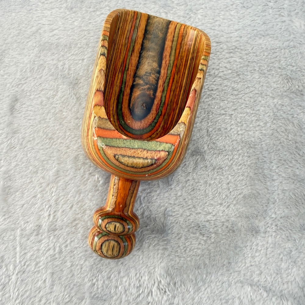 Norpro Laminated Wood Scoop Multicolor Grain Kitchen Scoop Utensil